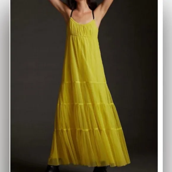 NWT Mauve by Anthropologie Tulle Dress, M