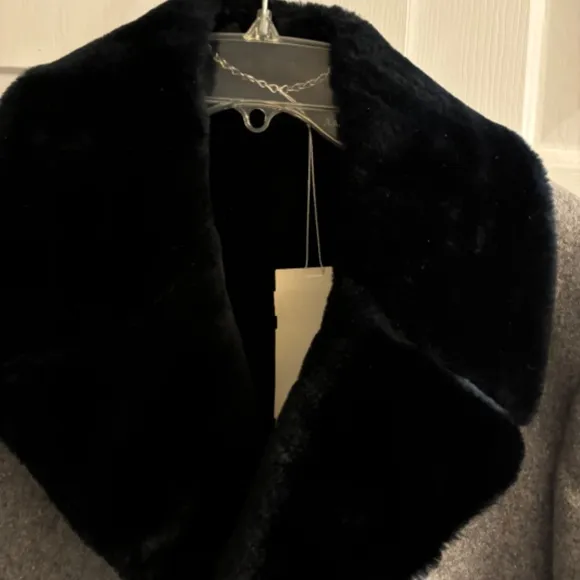 NWT Men's Anderson-Little Heavy Winter Grey &amp; Black Winter Coat Size 42L