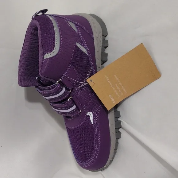 NWT Pacific Mountain Girls Oslo Purple Gray Hiking Boots Size 2