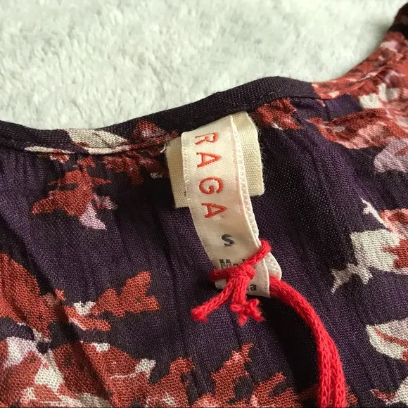 NWT Raga Enchanted Garden Floral Boho Tunic Dress