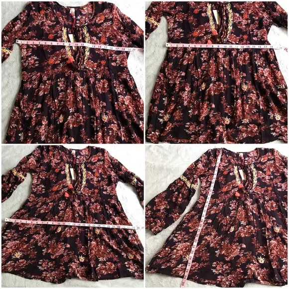 NWT Raga Enchanted Garden Floral Boho Tunic Dress