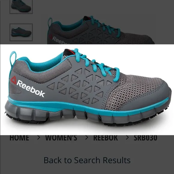 NWT Reebok Grey Slip Resistant Soft Toe Work Shoe