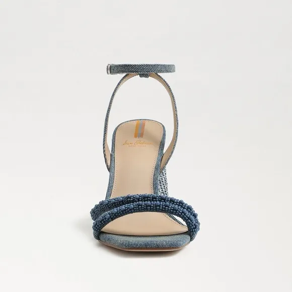 NWT SAM EDELMAN Women's Kia Beaded High-Heel Sandals Sz 6,5