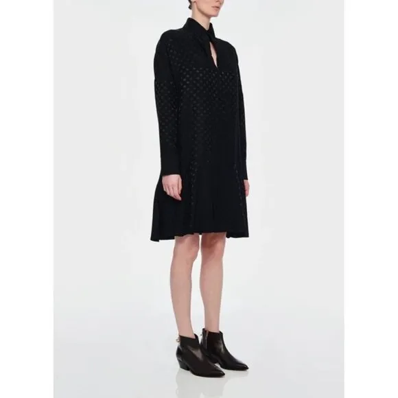 NWT Tibi Black Jacquard Dress Size Small