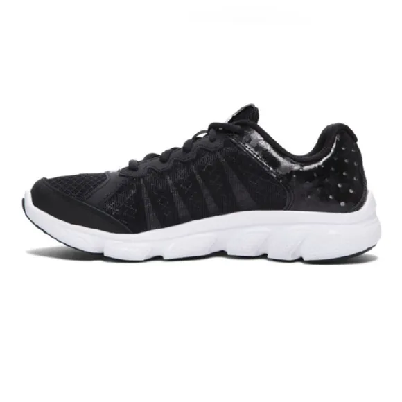 NWT•Under Armour BGS Micro G Assert 6 Black &amp; White Sneakers•Boys 5Y•1266318-001