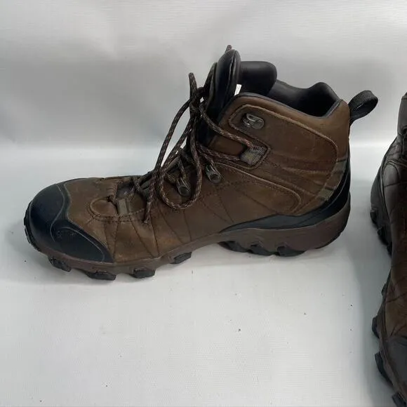 Oboz Bridger‎ Men's Size US 13 Waterproof Hiking Leather Boots Brown