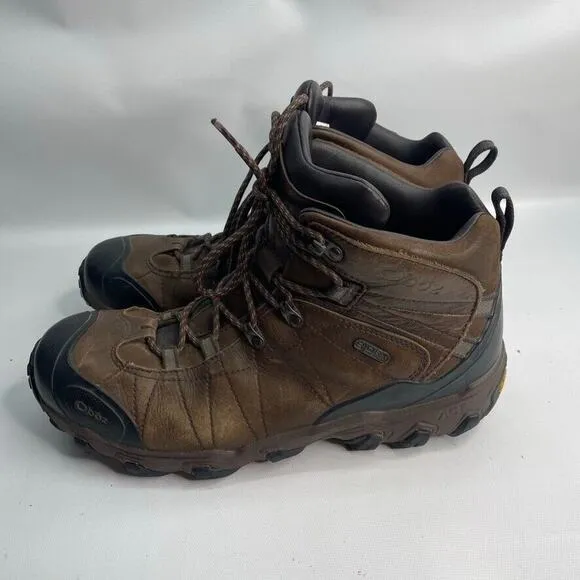 Oboz Bridger‎ Men's Size US 13 Waterproof Hiking Leather Boots Brown