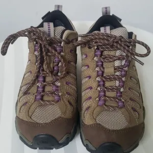 Oboz‎ Shoe Womens sz 7 Sawtooth Brown Purple Leather Lace Up Ankle Hiking Boots