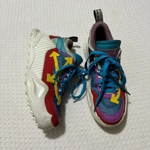Off-White Odsy 1000 Red Mulitcolor Womens Sneakers Shoes Size 38 / US 8