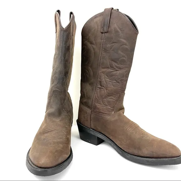 Old West Men's 13 in. Western Boots TBM3051 Brown Leather