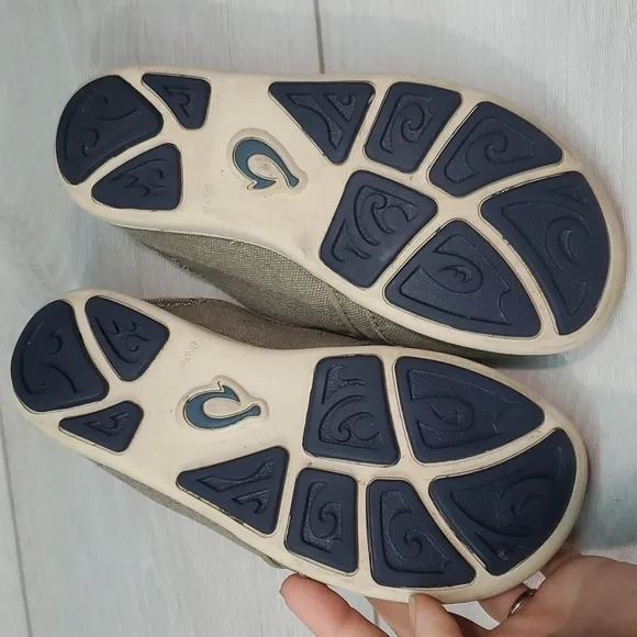 Olukai Kids Boys Nohea Lole Boys Textile Loafer Slip on shoes sz B1