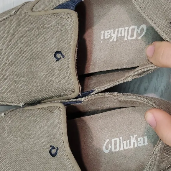 Olukai Kids Boys Nohea Lole Boys Textile Loafer Slip on shoes sz B1