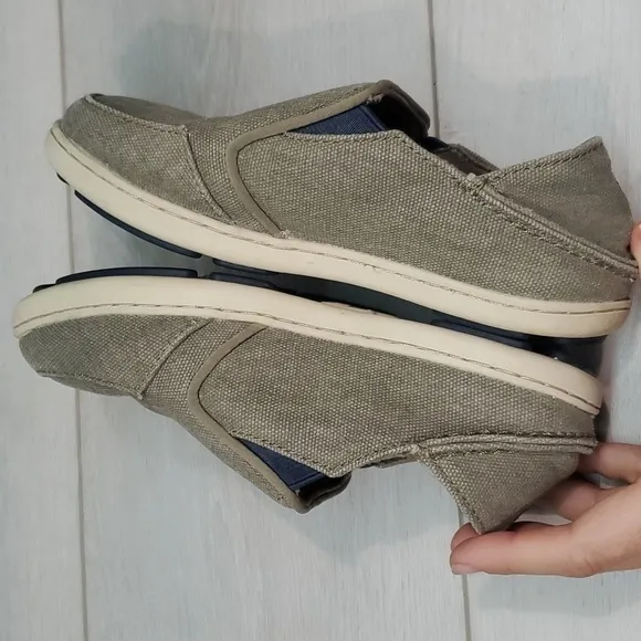 Olukai Kids Boys Nohea Lole Boys Textile Loafer Slip on shoes sz B1