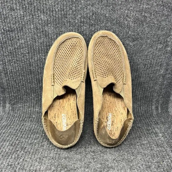 Olukai Moloa Kahana Suede Slip On Loafers Shoes Casual Brown Mens Size 10