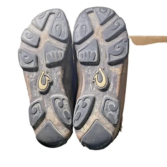 Olukai Moloa Men's Leather Slip On Shoes - Dark Brown Size 12 Men's