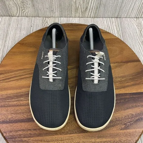 Olukai Men's Size 10 Nohea Moku Shoes Blue Fabric Lace Up Casual Sneaker