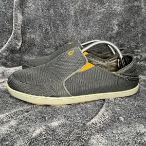 Olukai Nohea Mesh Dark Shadow Orange Slip On Sneakers | Men's Size 11