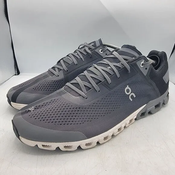 On Cloudflow Mens 14 Black Athletic Sneaker Shoes Outdoors Running Walking