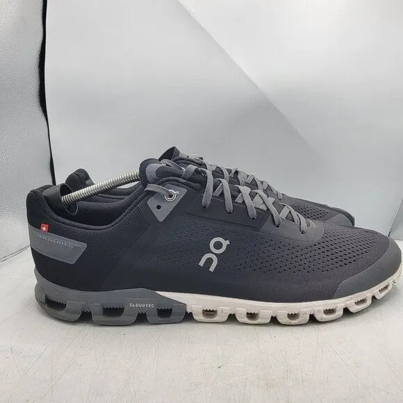 On Cloudflow Mens 14 Black Athletic Sneaker Shoes Outdoors Running Walking