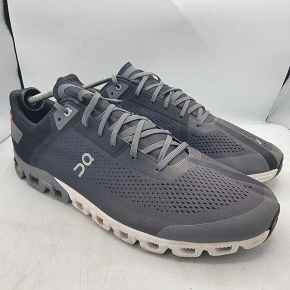 On Cloudflow Mens 14 Black Athletic Sneaker Shoes Outdoors Running Walking