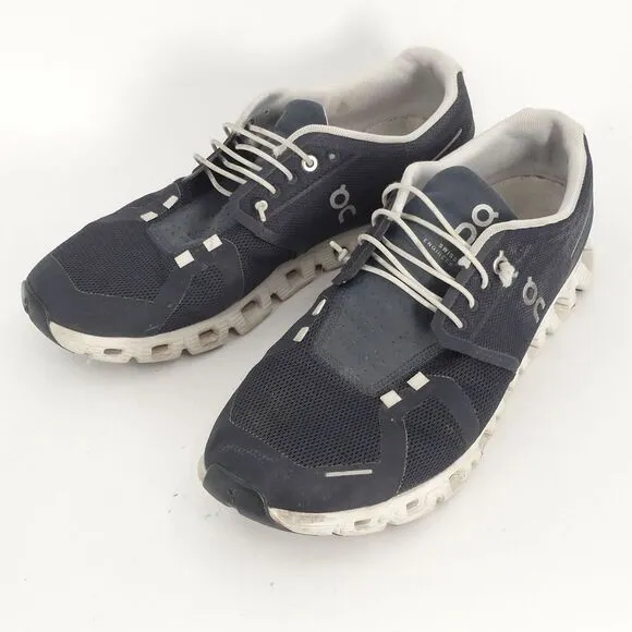 On Running Cloud‎ 5 Sneaker Runnng Shoes Blue Midnight White Men's 10