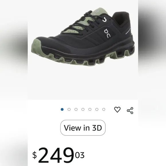 On Running Men's Black and Green Shoes