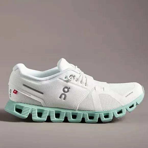 On Running Men's/Women's White and Mint Running Shoes