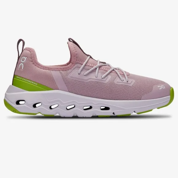 On Running Pink and Green Sneakers