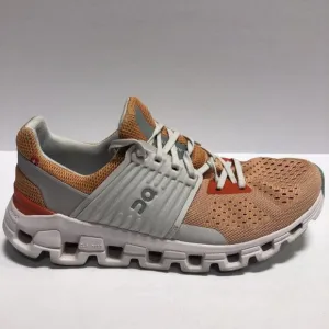 On Women’s Cloudswift, Orange/Gray Running Shoes, Size 8M