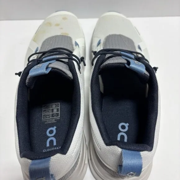 On Youth Cloud Sky White Alloy Running Shoes, Girls’ Size 6 M