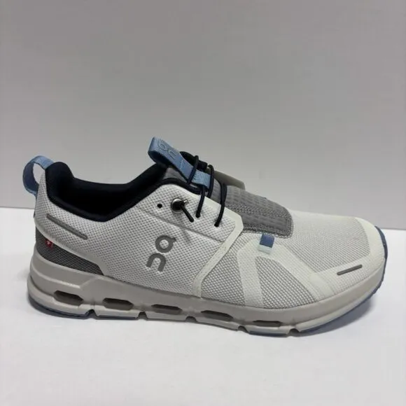 On Youth Cloud Sky White Alloy Running Shoes, Girls’ Size 6 M