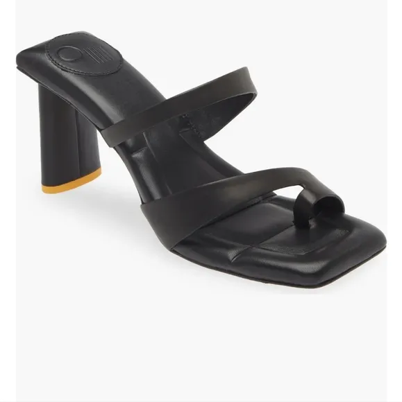 ONCEPT Women's 9.5 MONACO BLACK CALF LEATHER SANDALS