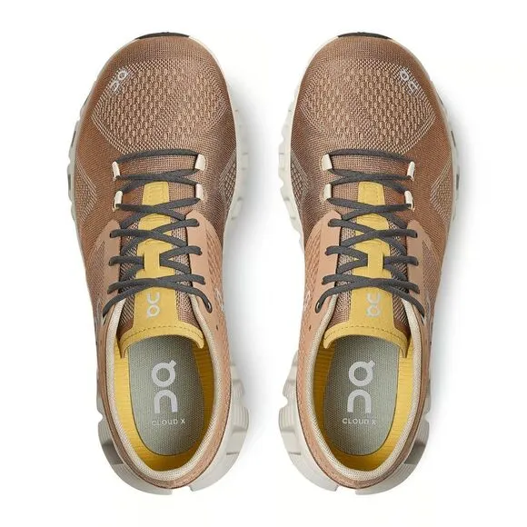 On Cloud X 40.99239 Sneakers Women's 6.5 Mocha Brown Sand Running Shoes EEE431