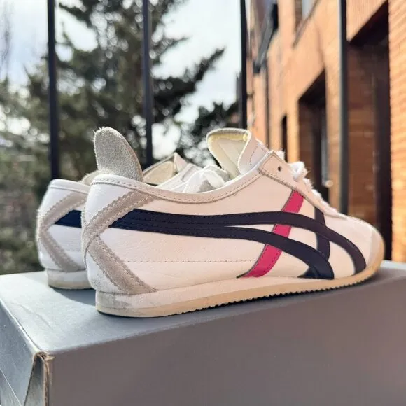 Onitsuka Tiger Mexico 66 ASICS Sneaker Shoes in White Navy Blue Pink