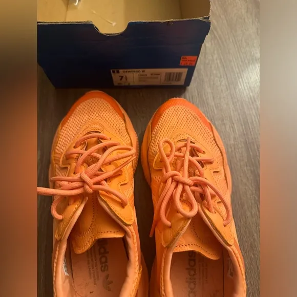 Only worn once, like new Women’s Adidas Coral running shoes, size 7.5.