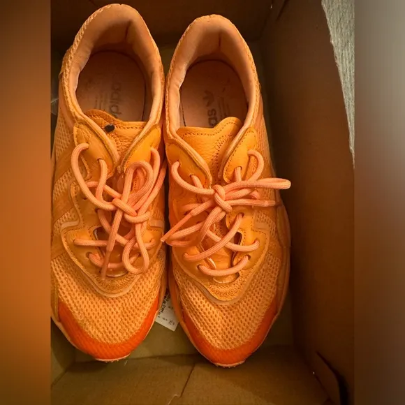 Only worn once, like new Women’s Adidas Coral running shoes, size 7.5.