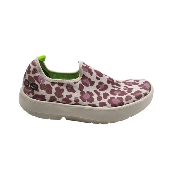 Oofos Oomg Eezee Womens Slip On Shoes Size 5 Rose Leopard 2