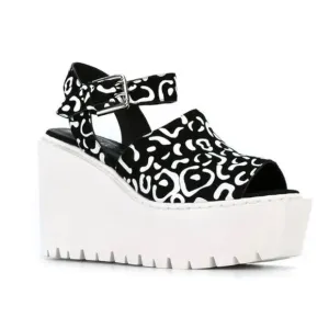 Opening Ceremony Luna Cheetah Leopard Open Toe Platform Heels Sandals