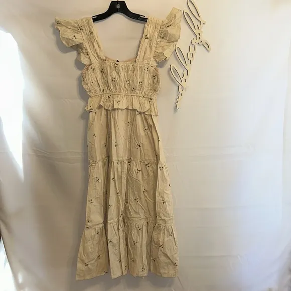 O.P.TBeige Floral Alana Dress
