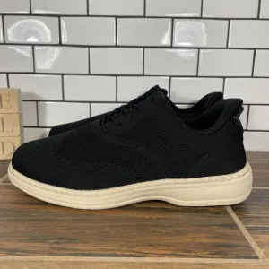 Orthofeet Rex Mens Size 9.5 Shoes Black Knit Lace Up Hands Free Casual Sneakers