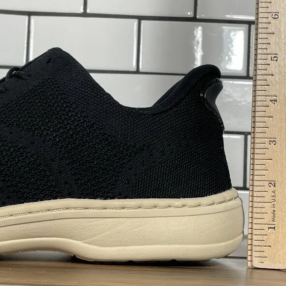 Orthofeet Rex Mens Size 9.5 Shoes Black Knit Lace Up Hands Free Casual Sneakers