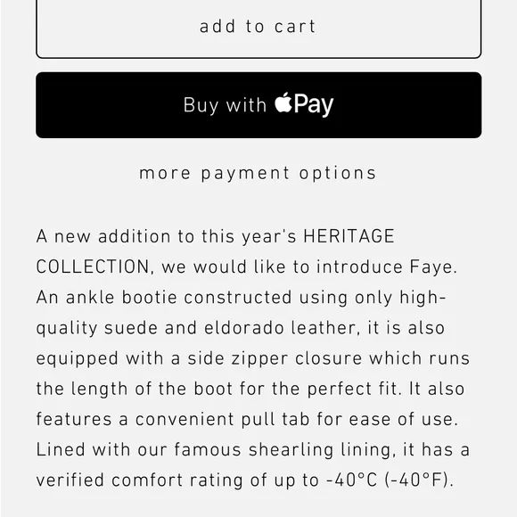 Pajar Faye Black Leather Winter Boot - Size 39/US 8