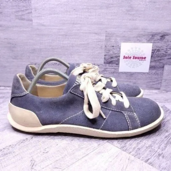 Palladium Suede Leather Low Top Casual Sneaker Blue Cream Men's sz 9