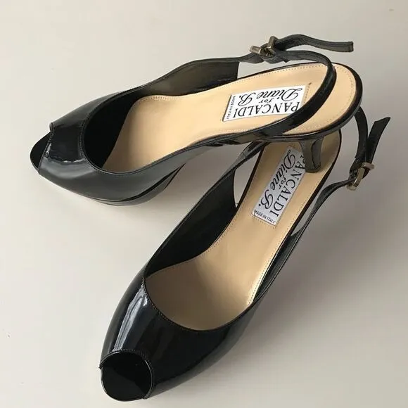Pancaldi Platform Heels Patent Leather Sandals