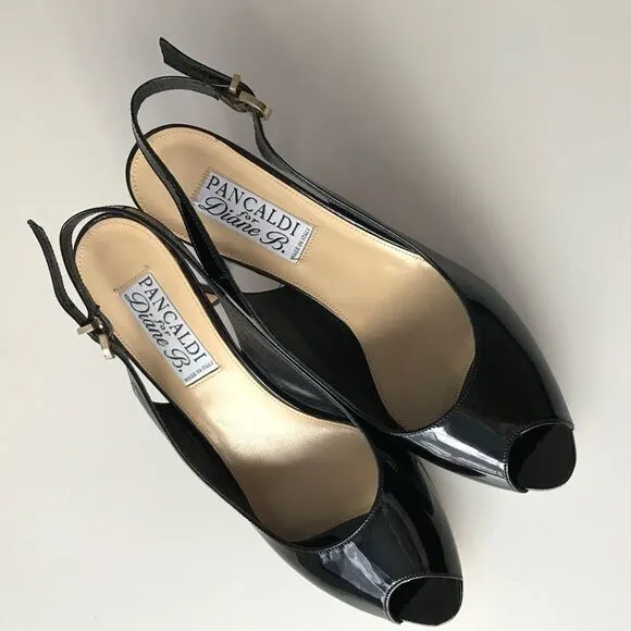 Pancaldi Platform Heels Patent Leather Sandals