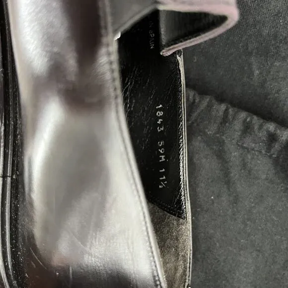 Paolo De Marco | Black Leather Buckle Loafers Shoes HANDEMADE Spain Size 11.5