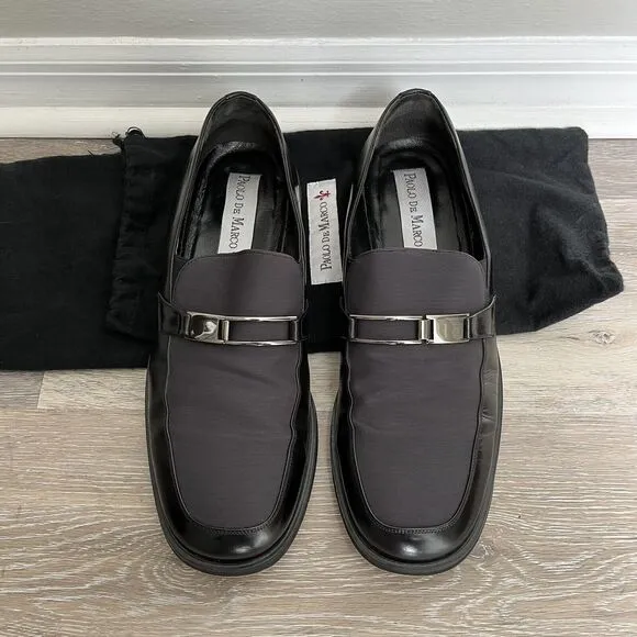 Paolo De Marco | Black Leather Buckle Loafers Shoes HANDEMADE Spain Size 11.5