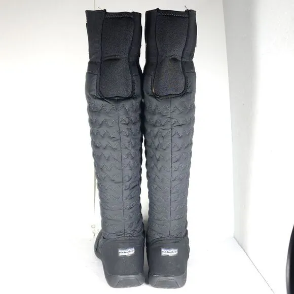Patagonia Women's Fiona US8,5 Black PrimaLoft Quilted SideZip Tall Winter Boots