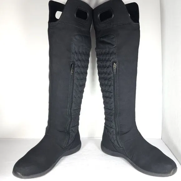 Patagonia Women's Fiona US8,5 Black PrimaLoft Quilted SideZip Tall Winter Boots