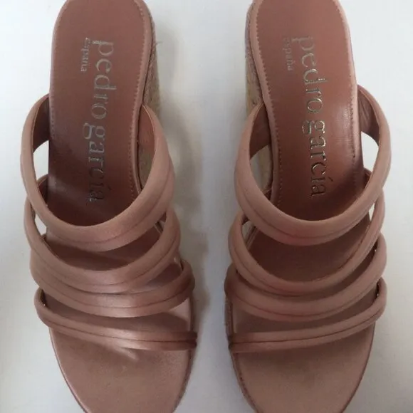 Pedro Garcia Satin Leather Dante Platform Sandals Heels Spain NEW Size Sz 36  6